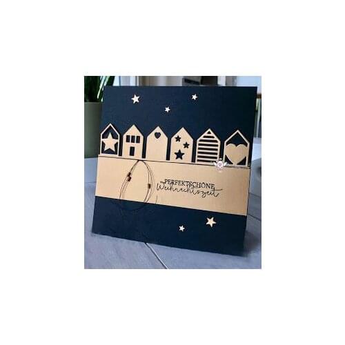 Mmao Crafts Metal Steel Cutting Dies New House side strip edge Stencil For DIY Scrapbooking Paper/photo Cards Embossing Dies