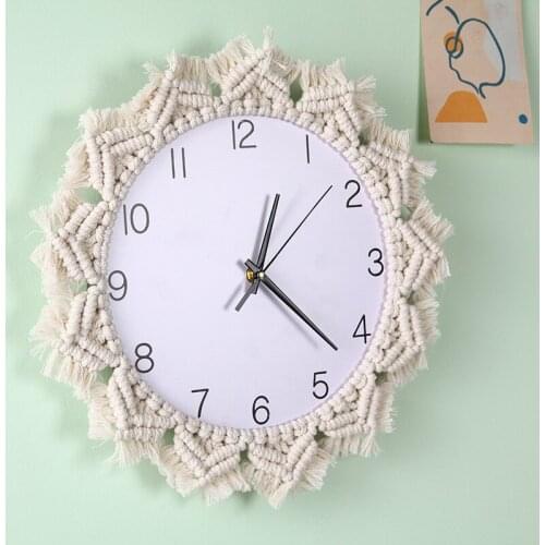 Nordic Creative Woven Wall Clock Simplicity Wall Clock Decoration Homestay Clock Living Room Decoration reloj de pared