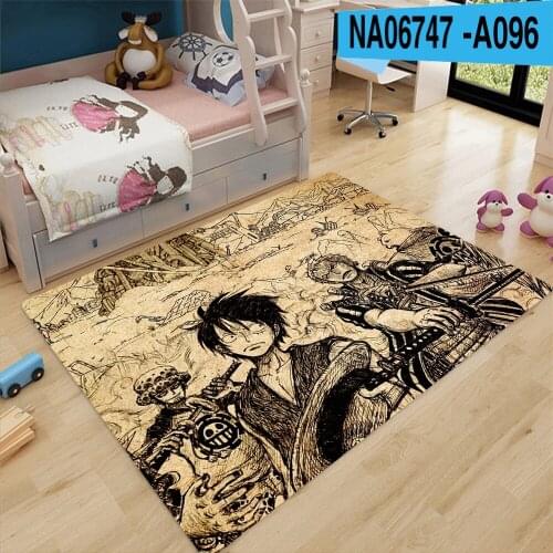 Monkey D. Luffy Carpet Interior Soft Crystal Velvet Floor Mat Home Living Room Decoration Anti-Slip Point Plastic Floor Mat