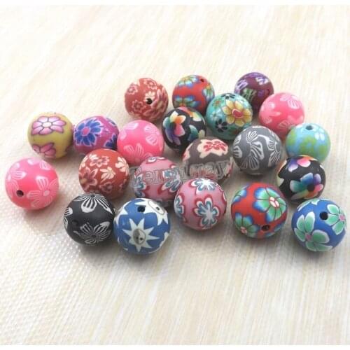 Wholesle 500pcs Mixed Color 14mm Polymer Clay Beads, Fashion Clay Jewelry Accessory Free Shipping