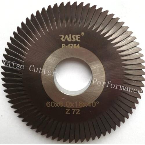 Original Raise High speed steel double angle cutter (0111#) horizontal milling cutter With nano-coating For Copper and iron key