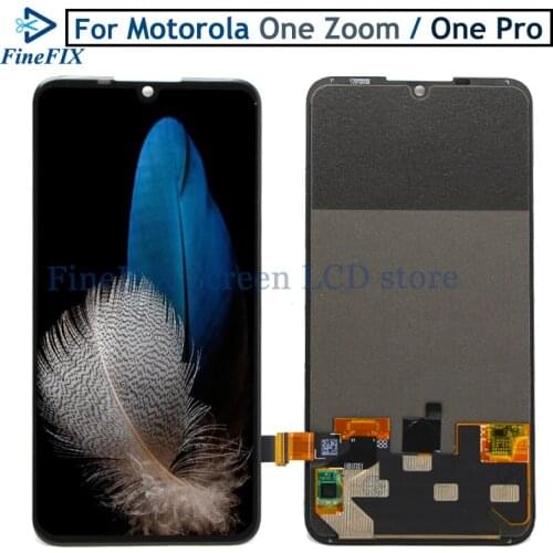Original New Tested 6.39" For Motorola One Zoom XT2010 Xt12010-1 Lcd Screen Display Touch Glass Digitizer Assembly One Zoom LCD