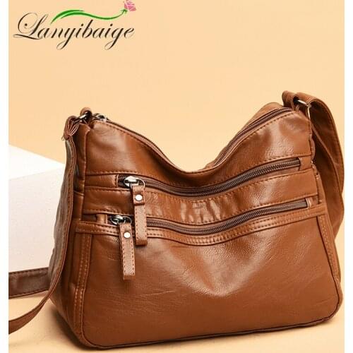 Luxury Handbags Women Bags Designer Solid color Soft Leather Crossbody Bags for Women 2020 Shoulder Bag Female Messenger Bag