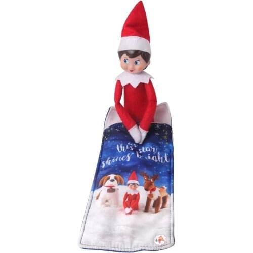 Christmas Elf Doll Blue Night Sky Sleeping Bag Quilt Set Toys Accessories For Childrens Christmas Gifts Elves (No Doll)
