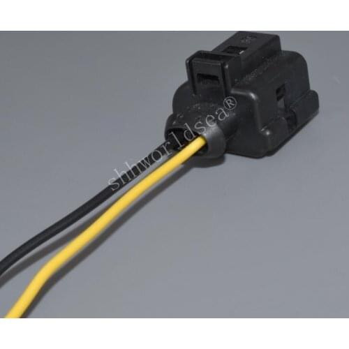 Shhworldsea 1Pcs 2 Pin 3.5mm Female Auto Sensor Wiring Harness Plug 1J0973722A CAR Electrical Waterproof Horn Plug 1J0 973 722 A