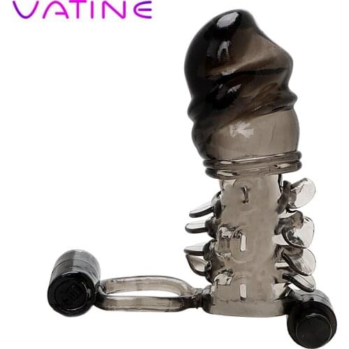 VATINE Silica Gel Penis Enlargement Private Goods Reusable Penis Ring Penis Sleeve Vibrator Penis Massager Vibrator