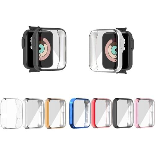 Full Coverage Protective Cover Shell Soft TPU Watch Case Screen Protector for Xiaomi Mi Watch Lite Redmi Watch Accessories