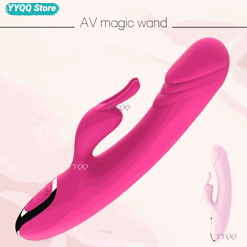 Female Vibrator G-Spot Massager Dildo Rabbit Dual Vibration Mode Silicone Waterproof Clitoris Teaser Sex Toy Adult Products
