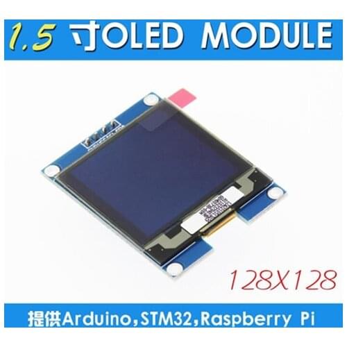 1.5 inch 4P White OLED Screen Module SSD1327 Drive IC 128*128 IIC Interface
