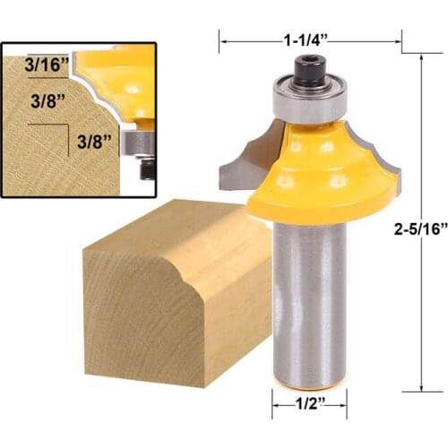 1pcs Double Round-Over Edging Router Bit - 1/2" Shank