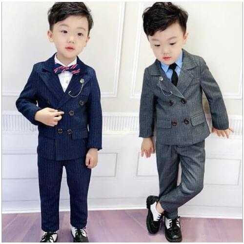 2019 Formal Boys Blazer Suits set 2pcs (suit+pant) Kid Boy Wedding Party Suits Blazer Costume Garcon Formal School wears