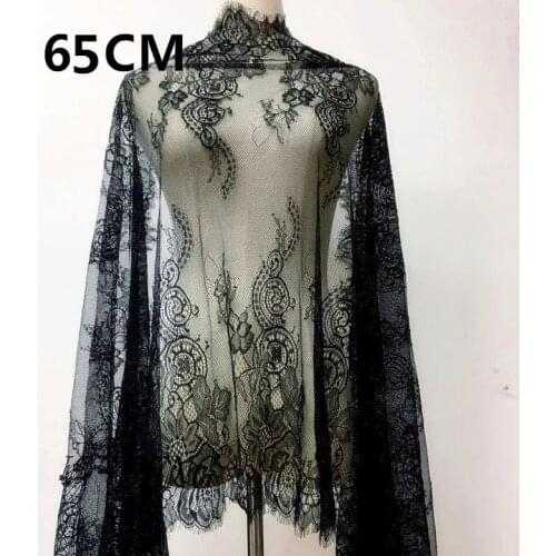 3Meter/Lot White Black Eyelash Lace Trim Mesh Lace Fabric Crafts Sewing Lace For Wedding Veil Clothes Dress Making Decoration