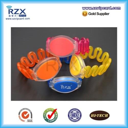 Free shipping access control plastic rfid wristband 125Khz TK4100 waterproof wristband 10pcs