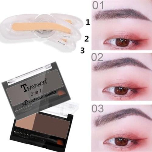 Eyebrow Powder With Brush Professional Eye Brows Shadow Makeup Palette Natural Lasting Waterproof Eyebrow Enhancer TSLM1