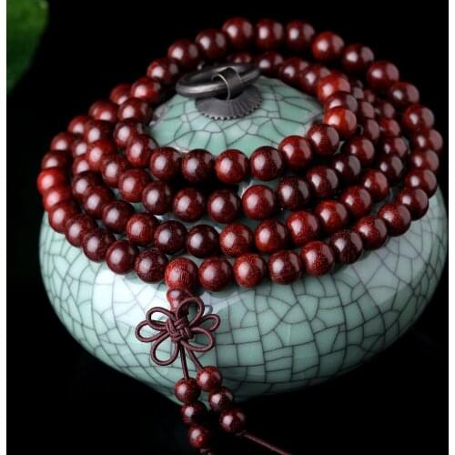 Unisex 8MM Buddha Beads Authentic Himalaya Sandalwood Rosewood Meditation Prayer Bracelet Yoga Chakra Zen