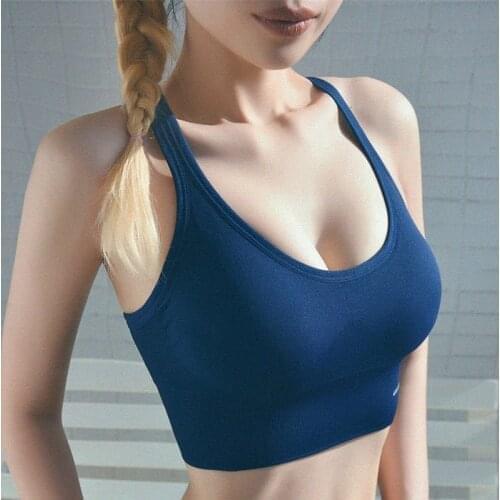 Yoga Bra Top Sports Bra Cross Womens Sports Top Breathable Hollow Crop Running Vest Push Up Female Fitness Athletic Sportswear