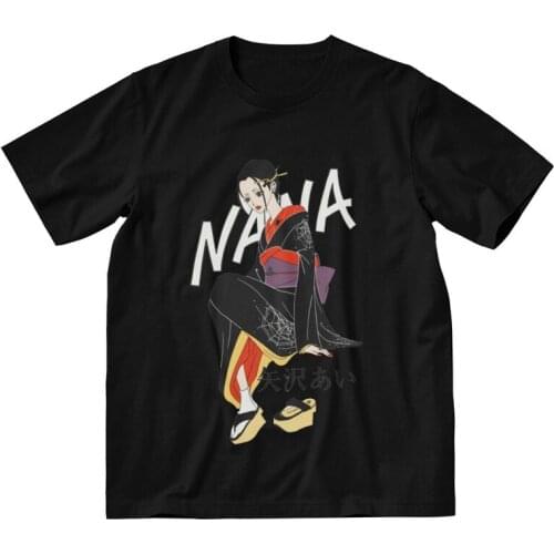 Nana Osaki T-shirt Men Fashion T Shirt Short Sleeve 100% Cotton Japanese Harajuku Anime Manga Tshirt Urban Tees Tops