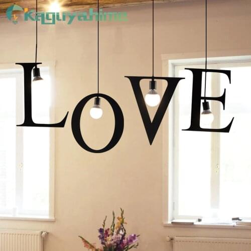 Kaguyahime DIY Letter Light E27 Nordic Pendant Lights Letter Lamp Creative A to Z Alphabet decor lamps Living Room Hotel Home