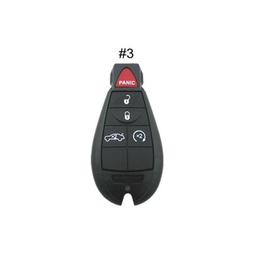 No Chip Spare Remote Case Smart Key Shell For Chrysler Jeep Dodge Car 4+1 Buttons Smart Key Blank Fob 2PCS/lot