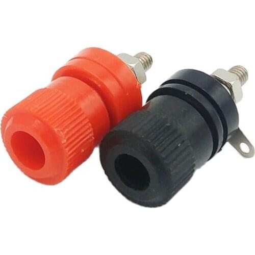 M4 999B 920 Banana Socket Professional Binding Post Nut Banana Plug Jack Connector Nickel Plated For 4mm Banana Plug 10pcs/lot