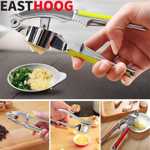 Multi-function Manual Garlic Ginger Presser Garlic Grinding Slicer Chopper Stainless Steel Garlic Press Cooking Gadgets Tool