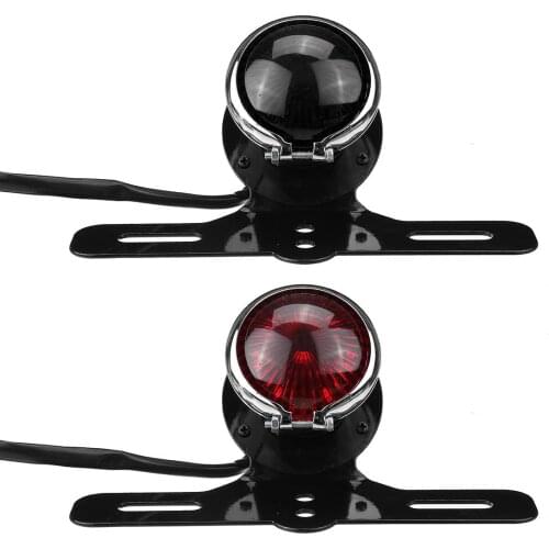 Motorcycle Triumph Custom Retro Taillight Tail Brake Light License Plate Light Bracket for Harley Chopper Vintage Cafe Racer