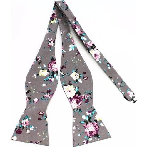 GUSLESON Mens Cotton Self Tie Bow ties Luxury Tie Adjustable Floral Bowtie For Men Noeud Papillon Business Wedding Multi-Colors