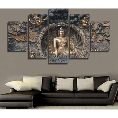 New Arrival HD Printed Buddha statue Painting wall art room decor print canvas poster picture for living room bedroom