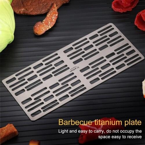 Outdoor Picnic Barbecue Net Pure Titanium Thicken Grill Pan Barbecue Board Charcoal Grill Picnic Light Portable Barbecue Board