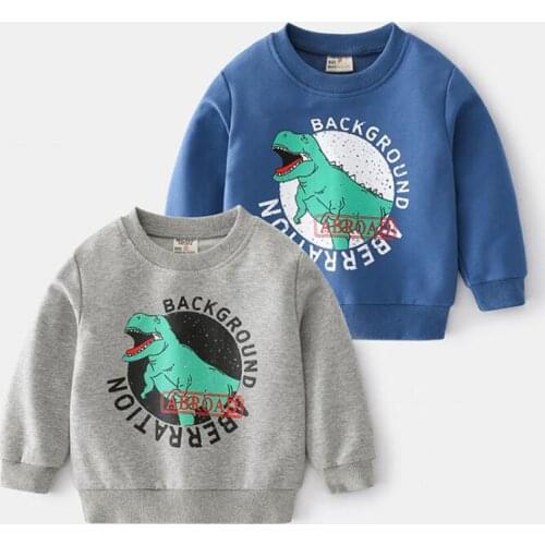 Casual Spring Baby Boys Cartoon T-shirt Children Childrens Autumn Loose Kids Baby Boys Long Sleeve Exercise T-shirt