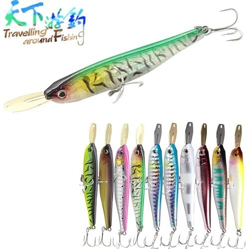 TAF Fishing Lure Minnow 70mm 8.5g Artificial Hard Bait Metal Lips High Quality Sinking Wobblers for Bass Trout Riser Bait Tackle