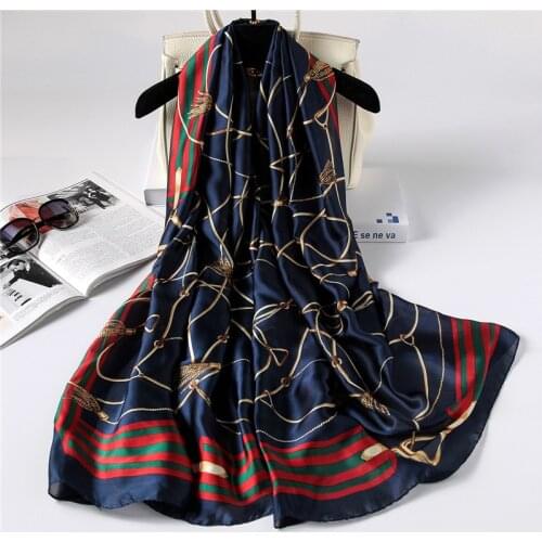 Luxury Brand 2021 Pashmina Bandana Beach Stoles Hijab Summer Women Scarves Soft Long Print Silk Scarves Lady Shawl And Wrap