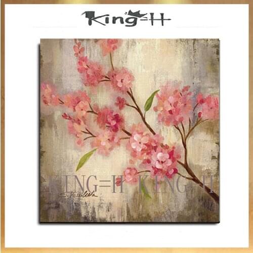 Hand-painted oil painting abstract pen flowers plant many modern color to decorate children room hall hotel office