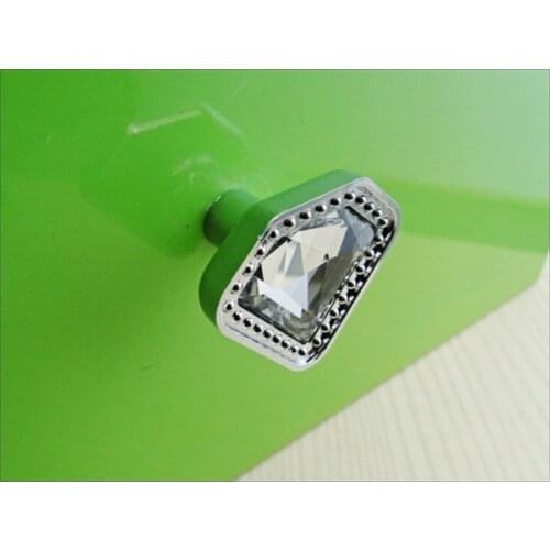 Modern Fashion Crystal Glass Chrome Cabinet Drawer Knobs Pull Handle New (Diameter: 33MM)