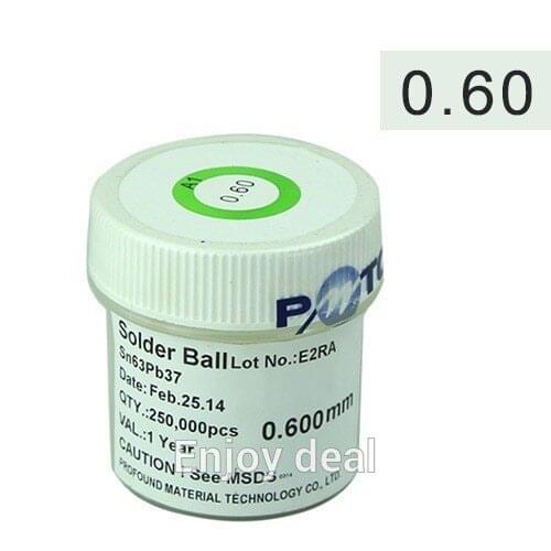 PMTC BGA Reballing 250K 0.6mm Leaded bga Solder Balls for Soldering Repair