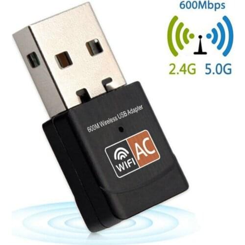 USB Wifi Adapter 600mbps Wi Fi Adapter Lan Wifi Dongle AC Wifi Receiver Antenna USB Ethernet PC 5 Ghz Wireless External