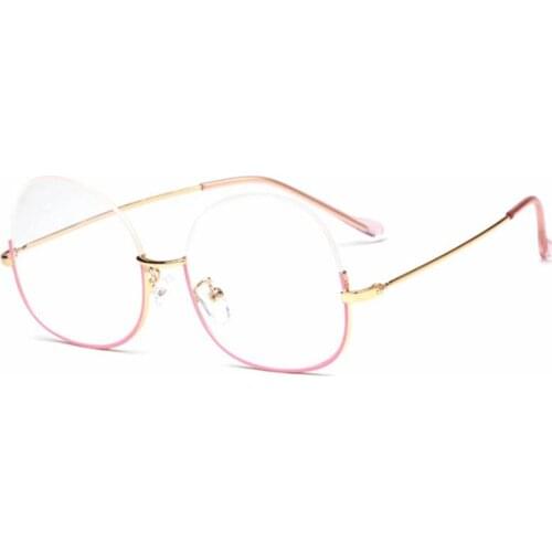 Veshion Half Frame Square Paint Paint Glasses Frames Men Women Blue Coating UV400 Optical Fashion Computer Glasses