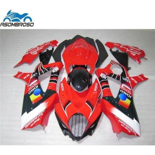 High quality bodywork Fairing kit for SUZUKI K7 GSXR 1000 2007 2008 black red plastic racing gsxr1000 fairings FM41