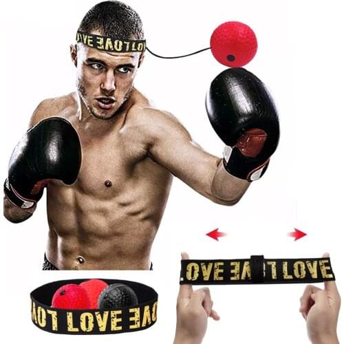 Boxing Reflex Ball Raising Reaction Speed Fighting Muay Thai MMA Pu Ball Head Band Set Fitness Kickboxing Training Equipment