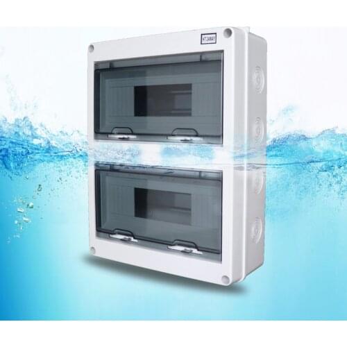 24 Way Plastic Electrical Distribution Box Waterproof MCB Box Enclosure Box Junction Box HT Series
