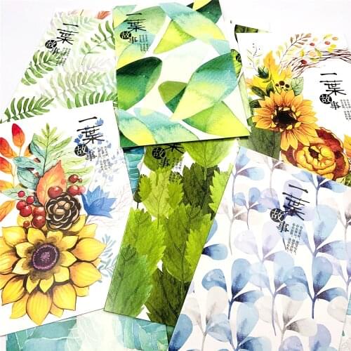 36 pcs/pack Fashion Leaves Postcard Greeting Gift Christmas Cards Birthday Card Tree Leaf Wish Card Letter Envelop Stationery