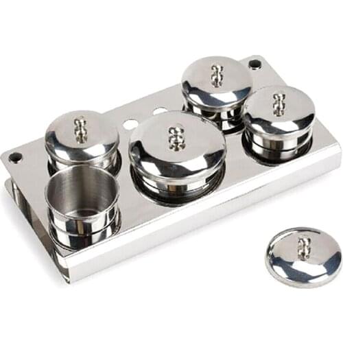5pcs Mini Stainless Steel Nail Art Tray Container Liquid Powder Holder Professional Manicure Sterilizer Tools Salon