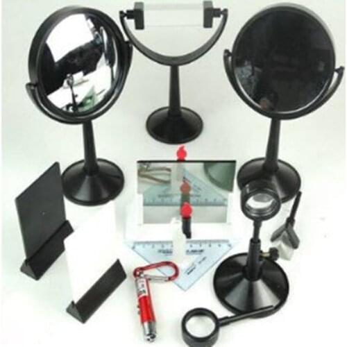 7PCS/SET Optical Glass Triple Triangular Prism Physics Light Spectrum Tool Optical Element Tools