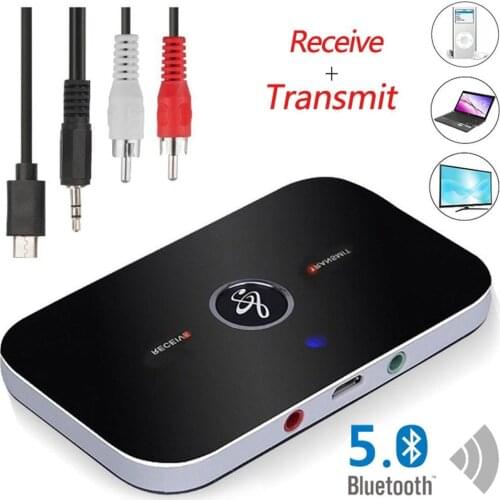 Bluetooth-Compatible B6 Transmitter Audio Receiver Wireless Adapter For PC TV Car Headphone 3.5mm AUX Music Receiver Sender