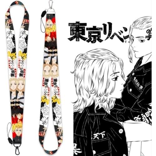 Anime Tokyo Revengers keychain Neckland Lanyard Cartoon Manjiro Sano Key Rings USB ID Card Badge Holder Belt