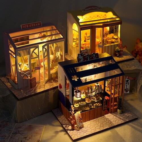 Miniature Model DIY Doll House Urban Shop Furniture To Give Friends Object Valentines Day Birthday Christmas Toy Gifts