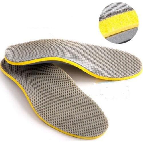 Deodorant sports insole shock absorption breathable running flat foot orthopedic men pads Insert Cushion 1pair=2pcs BJ59696