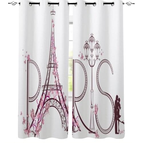 France Paris Eiffel Tower Blackout Curtain Living Room Window Curtain Childrens Blackout Curtains for The Bedroom