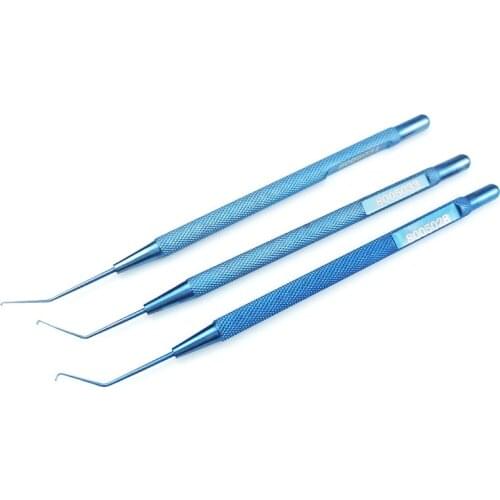 Fukasaku Small Pupil Snapper Hook and Nlchamln Phaco Chopper Titanium Ophthalmic Surgical Instrument