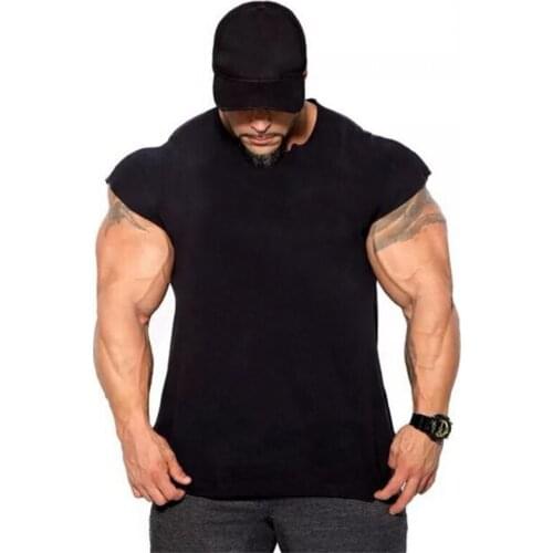 Brand mens Sleeveless shirts Summer Cotton Slim Fit Men Gyms Tank Top Clothing Bodybuilding Undershirt Fitness tops tees